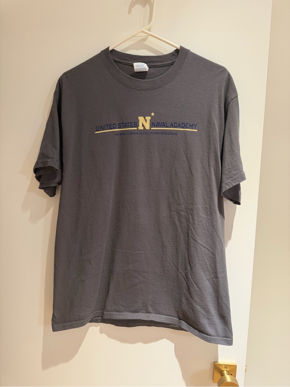 United States Naval Academy Gray Logo Short-Sleeve Tee